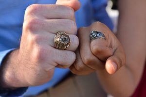 Class Rings on fingers