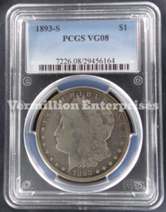 1893 S Morgan Dollar Silver Coin Graded PCGS VG08