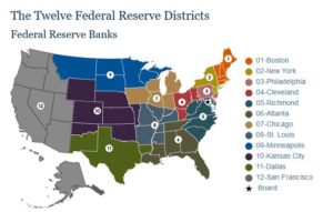coins - federal reserve districts throughout the united states