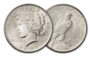 Peace dollar silver coin