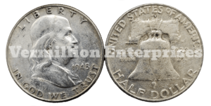 Ben Franklin half-dollar 90% junk silver coin