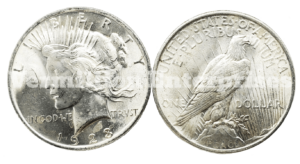 Peace dollar silver coin