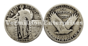 Standing Liberty Quarter 90% Junk Silver coin