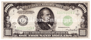 Federal Reserve Note Obverse