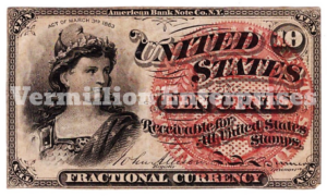 Fractional Currency Note Obverse